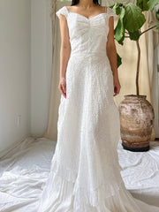 1950s Eyelet Organdy Dress - XS