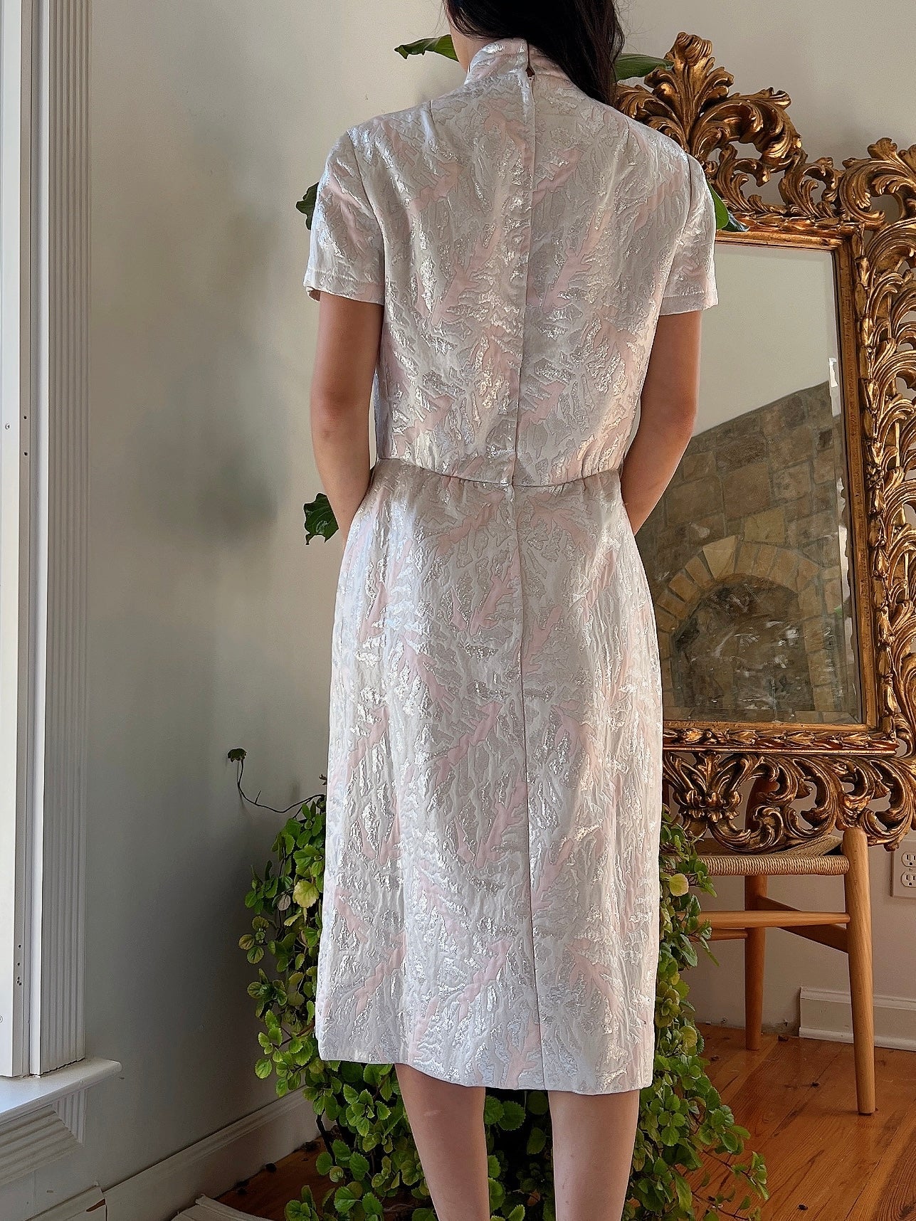 1960s Brocade Metallic Dress - S/M