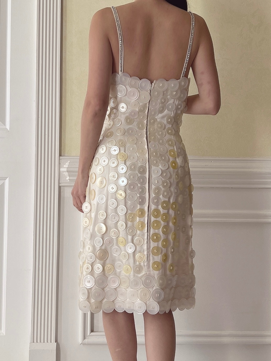 1950s/60s Button Linen Dress - XS