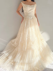 1950s Lace and Tulle Gown - XS/S