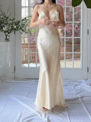 1930s Satin Bias Cut Slip - XS