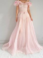 1930s Pink Organdy Dress - XXS