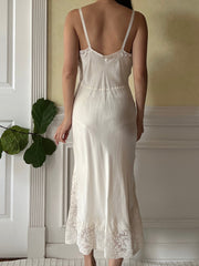 1930s Lace Silk Slip - XS