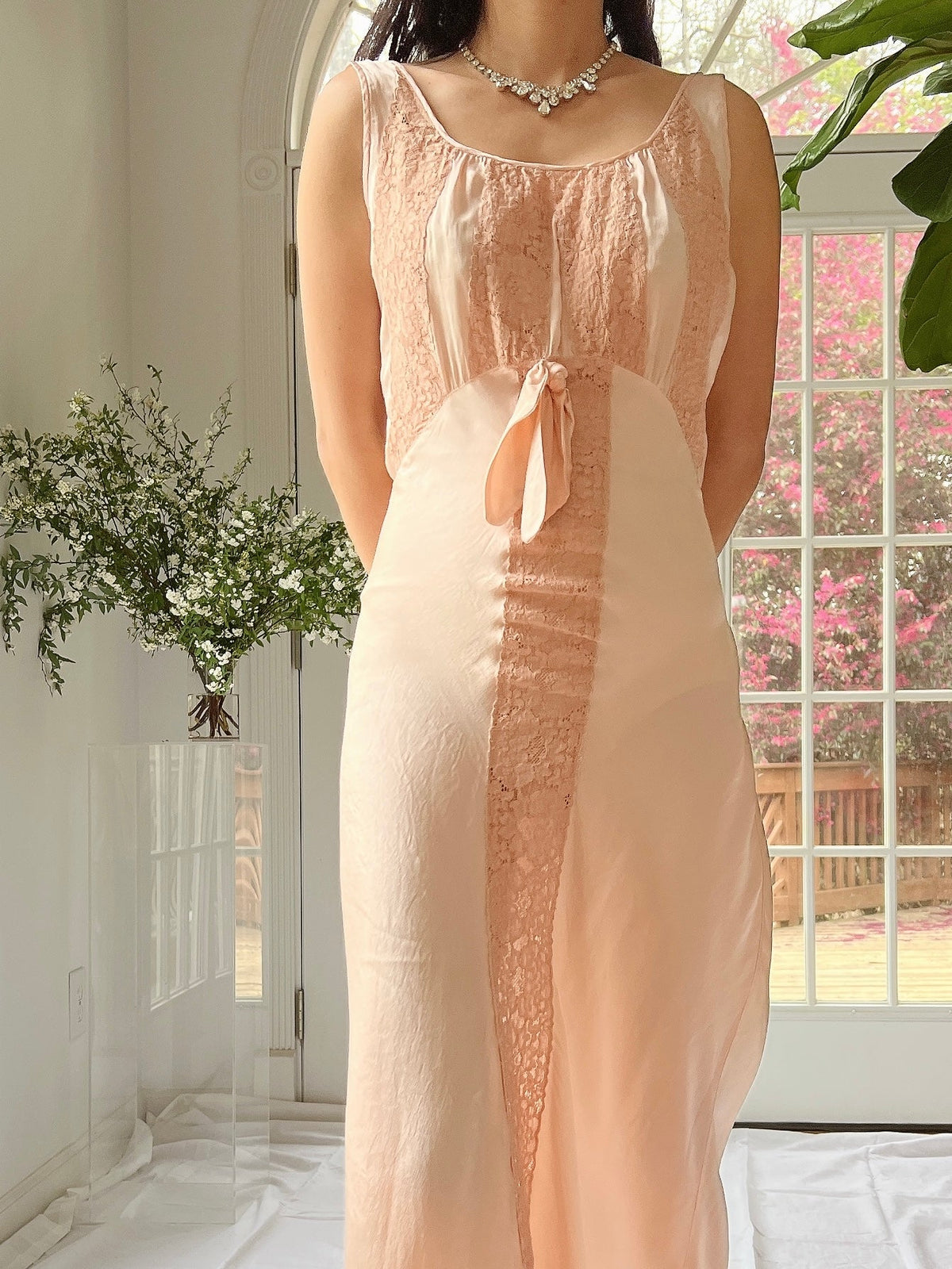 1930s Silk Bias Cut Slip - S/M